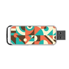 Retro Colorful Background, Retro Abstraction Portable Usb Flash (two Sides) by kyorashop23