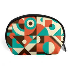 Retro Colorful Background, Retro Abstraction Accessory Pouch (large) by kyorashop23