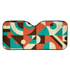 Retro Colorful Background, Retro Abstraction Car Windshield Sunshade by kyorashop23