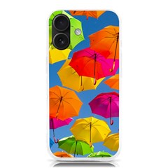 Umbrella, Colorful, Positive, Sky, Rainbow Iphone 16 Tpu Uv Print Case by kyorashop23