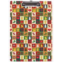 Template Christmas Pattern A4 Acrylic Clipboard by Proyonanggan