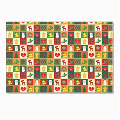 Template Christmas Pattern Postcards 5  X 7  (pkg Of 10) by Proyonanggan