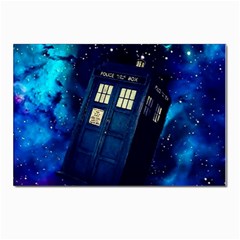 Tardis Doctor Who Space Galaxy Postcards 5  X 7  (pkg Of 10) by Cemarart