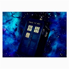 Tardis Doctor Who Space Galaxy Large Glasses Cloth (2 Sides) by Cemarart