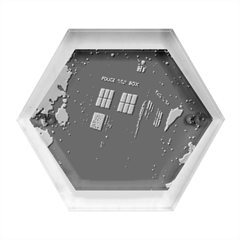 Tardis Doctor Who Space Galaxy Hexagon Wood Jewelry Box by Cemarart