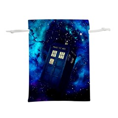 Tardis Doctor Who Space Galaxy Lightweight Drawstring Pouch (m) by Cemarart