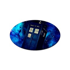 Tardis Doctor Who Space Galaxy Sticker Oval (100 Pack) by Cemarart