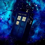 Tardis Doctor Who Space Galaxy Play Mat (Square) Front