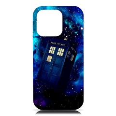 Tardis Doctor Who Space Galaxy Iphone 16 Pro Max Black Uv Print Pc Hardshell Case by Cemarart