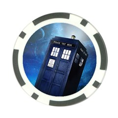 Tardis Doctor Who Space Blue Poker Chip Card Guard (10 Pack) by Cemarart