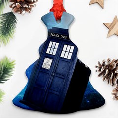 Tardis Doctor Who Space Blue Christmas Tree Ornament (two Sides) by Cemarart