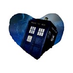 Tardis Doctor Who Space Blue Standard 16  Premium Heart Shape Cushions Front