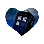 Tardis Doctor Who Space Blue Standard 16  Premium Heart Shape Cushions Back