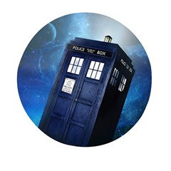 Tardis Doctor Who Space Blue Mini Round Pill Box (pack Of 5) by Cemarart