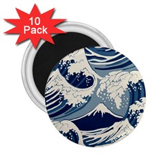 Japanese Wave Pattern 2 25  Magnets (10 Pack)  by Cemarart