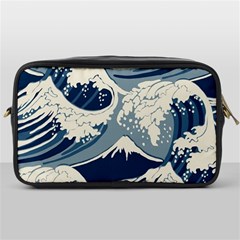 Japanese Wave Pattern Toiletries Bag (one Side) by Cemarart