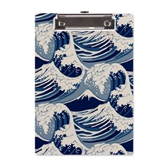 Japanese Wave Pattern A5 Acrylic Clipboard by Cemarart