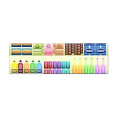 Supermarket Shelf Products Snacks Sticker (bumper) by Cemarart