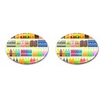 Supermarket Shelf Products Snacks Cufflinks (Oval) Front(Pair)