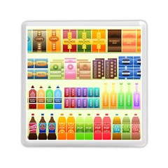 Supermarket Shelf Products Snacks Memory Card Reader (square) by Cemarart