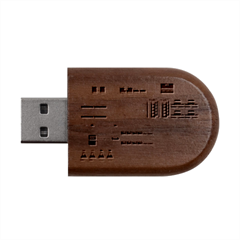 Supermarket Shelf Products Snacks Wood Oval Usb Flash Drive by Cemarart