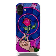 Enchanted Rose Stained Glass Iphone 16 Plus Tpu Uv Print Case by Cemarart