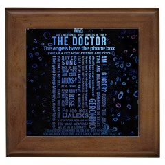 Doctor Who Tardis Framed Tile by Cemarart