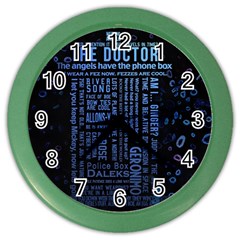 Doctor Who Tardis Color Wall Clock by Cemarart