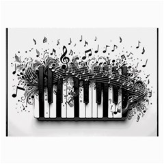 Piano Sounds Large Glasses Cloth by RiverRootz