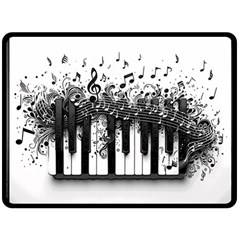 Piano Sounds Fleece Blanket (large) by RiverRootz