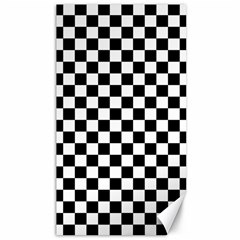 Pattern Checkered Squares Black White Pattern Canvas 40  X 72  by Sabxi