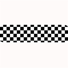 Pattern Checkered Squares Black White Pattern Large Bar Mat by Sabxi