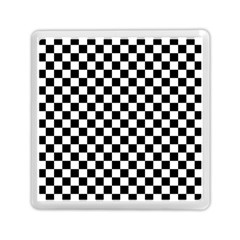 Pattern Checkered Squares Black White Pattern Memory Card Reader (square) by Sabxi