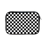 Pattern Checkered Squares Black White Pattern Apple iPad Mini Zipper Cases Front