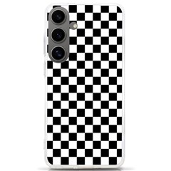 Pattern Checkered Squares Black White Pattern Samsung Galaxy S24 Ultra 6 9 Inch Tpu Uv Case by Sabxi