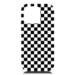 Pattern Checkered Squares Black White Pattern Iphone 16 Pro Max Black Uv Print Pc Hardshell Case by Sabxi