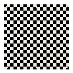 Pattern Checkered Squares Black White Pattern Banner And Sign 4  X 4  by Sabxi