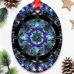 Round Wreath Oval Ornament (two Sides) by Sabxi