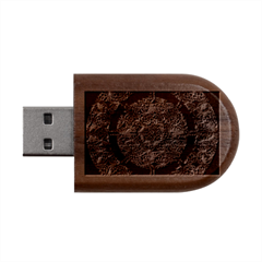 Round Wreath Wood Oval Usb Flash Drive by Sabxi