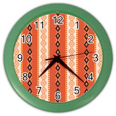 Geometrical Geometric Pattern Color Wall Clock by Sabxi