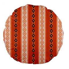 Geometrical Geometric Pattern Large 18  Premium Flano Round Cushions by Sabxi