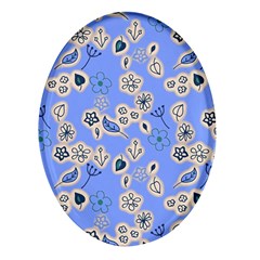 Abstract Pattern Oval Glass Fridge Magnet (4 Pack) by Sabxi