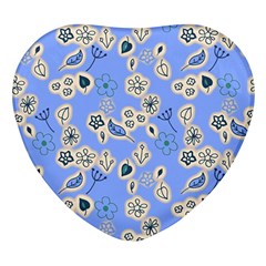 Abstract Pattern Heart Glass Fridge Magnet (4 Pack) by Sabxi