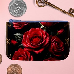 Red Roses Large Coin Purse by Sabxi