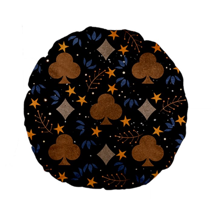 Seamless Pattern Repeat Repetition Standard 15  Premium Flano Round Cushions