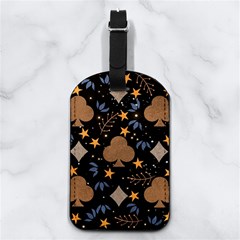 Seamless Pattern Repeat Repetition Nappa Leather Luggage Tag Rectangle by Sabxi