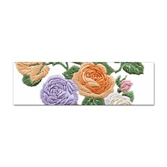 Embroidery Roses Floral Design Sticker Bumper (10 Pack) by Sabxi