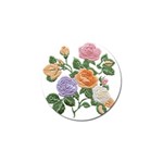 Embroidery Roses Floral Design Golf Ball Marker (4 pack) Front