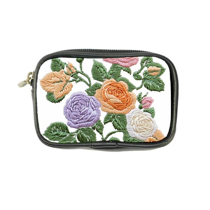 Embroidery Roses Floral Design Coin Purse