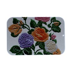 Embroidery Roses Floral Design Open Lid Metal Box (silver)   by Sabxi